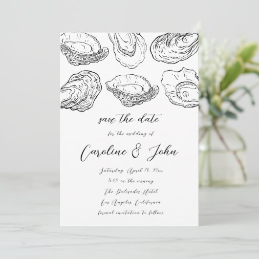 Oyster Save the Date - Oyster Wedding (Staand voorkant)