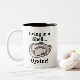 Oyster Shell Funny Tweekleurige Koffiemok