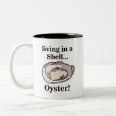 Oyster Shell Funny Tweekleurige Koffiemok (Links)