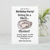 Oyster Shell Grappig Zomer Verjaardag Feest Kaart (Staand voorkant)