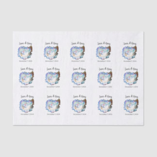 Oyster Shell Hearts Decoupage Tissuepapier