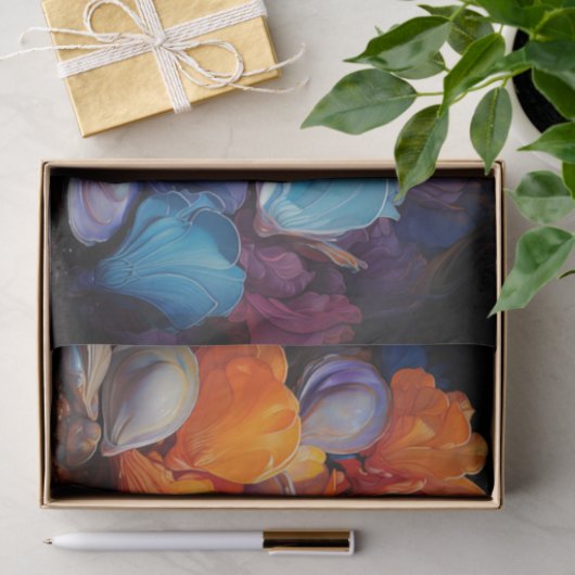 Oyster Shell Heldere Kleur Bloemen Decoupage Tissuepapier (Geschenk)