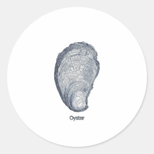 Oyster Shell Logo Ronde Sticker
