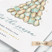 Oyster Shell Tree Coastal Christmas Photo Folie Feestdagenkaart
