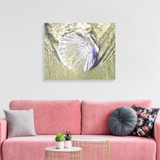 Oyster Shell Underwater Canvas Afdruk (Insitu (Woonkamer))