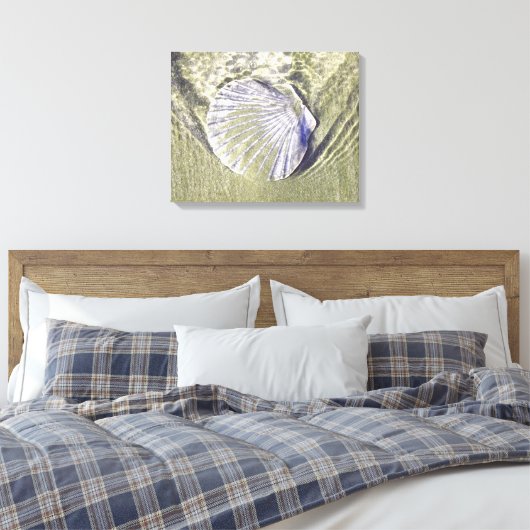 Oyster Shell Underwater Canvas Afdruk (Insitu (Slaapkamer))