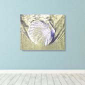 Oyster Shell Underwater Canvas Afdruk (Insitu (Houten vloer))