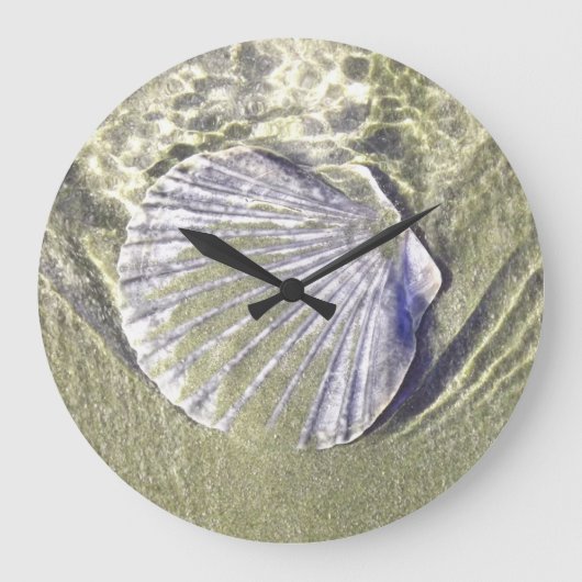 Oyster Shell Wall Clock Grote Klok (Voorkant)