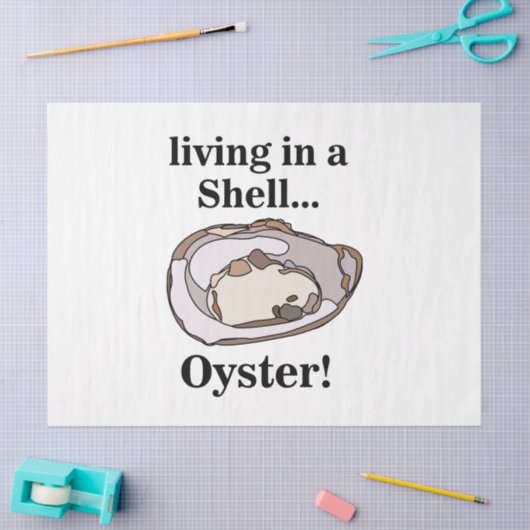 Oyster Shellfish Funny Tissuepapier (Craft)