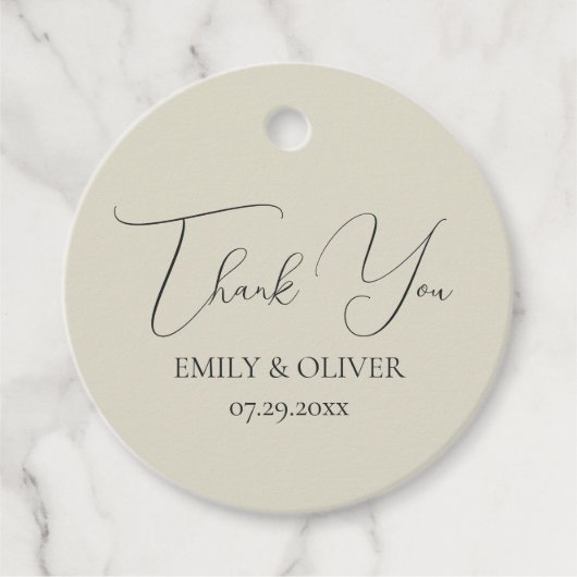 Oyster Shells bruiloft gunst Labels (Voorkant)