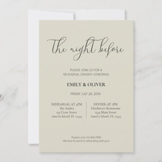 Oyster Shells bruiloft repetitie uitnodiging (Voorkant)