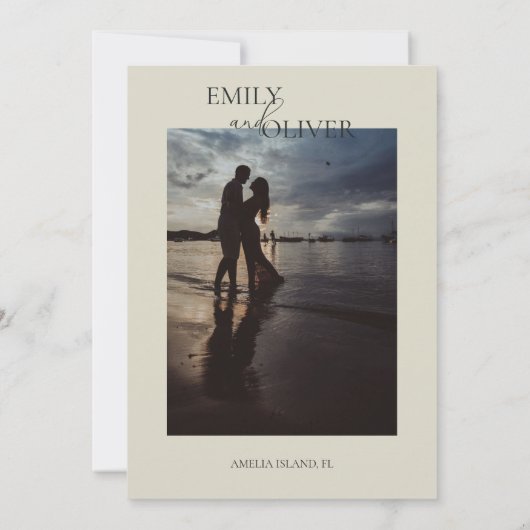 Oyster Shells bruiloft repetitie uitnodiging (Achterkant)