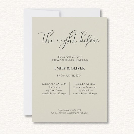 Oyster Shells bruiloft repetitie uitnodiging