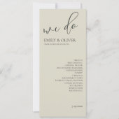 Oyster Shells Trouwprogramma (Voorkant)