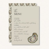 Oyster Shells Trouwtafel Menu Kaarten Flat Menu