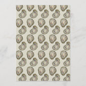 Oyster Shells Trouwtafel Menu Kaarten Flat Menu (Achterkant)