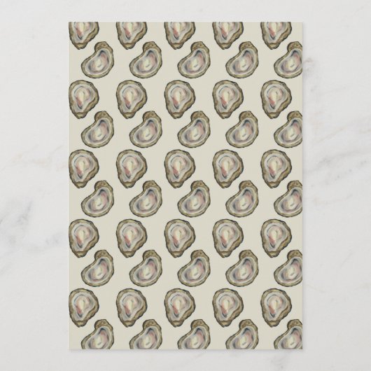 Oyster Shells Trouwtafel Menu Kaarten Flat Menu (Achterkant)