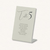 Oyster Shells Trouwtafel Zitting Grafiek Kaart Reclamebord Met Voetstuk