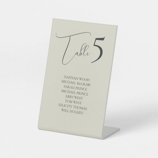 Oyster Shells Trouwtafel Zitting Grafiek Kaart Reclamebord Met Voetstuk (Voorkant)