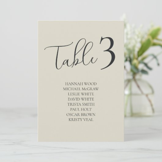 Oyster Shells Trouwtafel Zitting Grafiek Kaarten (Staand voorkant)