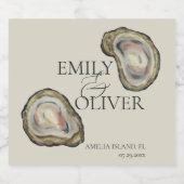Oyster Shells Wedding Bier Etiket (Enkel label)
