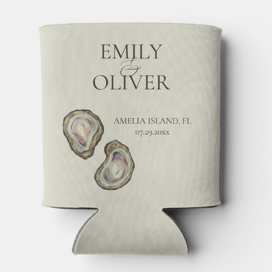 Oyster Shells Wedding Blikjeskoeler (Achterkant)