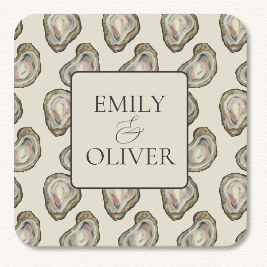 Oyster Shells Wedding Kartonnen Onderzetters