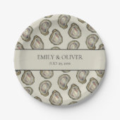 Oyster Shells Wedding Papieren Bordje (Voorkant)