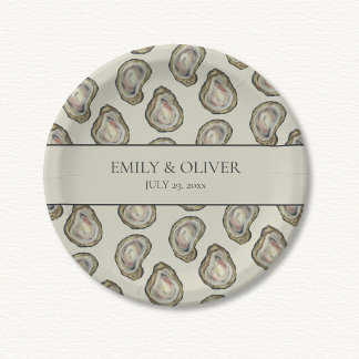 Oyster Shells Wedding Papieren Bordje