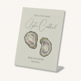 Oyster Shells Wedding Reclamebord Met Voetstuk
