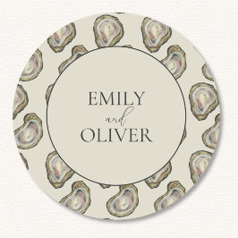 Oyster Shells Wedding Ronde Sticker