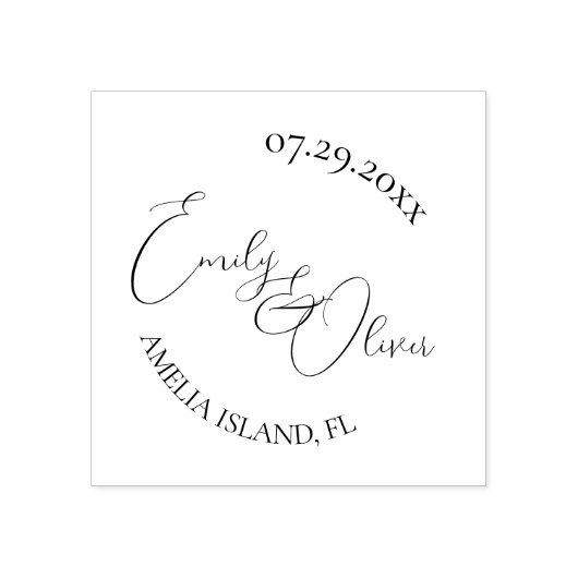 Oyster Shells Wedding Rubberstempel (Afrduk)