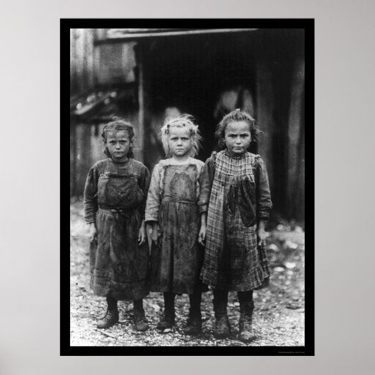 Oyster Shucker Girls 1910 Poster (Voorkant)