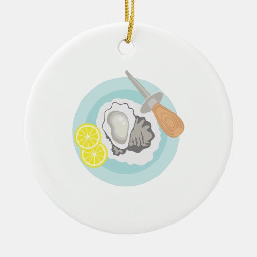 Oyster Shucking Keramisch Ornament (Voorkant)
