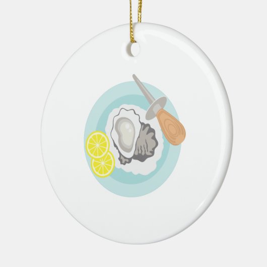 Oyster Shucking Keramisch Ornament (Links)