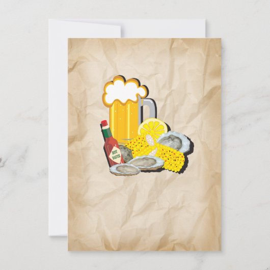 Oyster Shucking Party Uitnodiging (Achterkant)