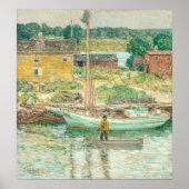 Oyster Sloop - Childe Hassam Fine Art Poster (Voorkant)