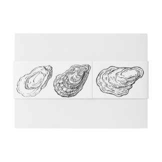 Oyster Theme Huwelijksuitnodiging Belly Bands Uitnodigingen Wikkel