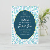 Oyster verlovingsfeest uitnodiging (Staand voorkant)