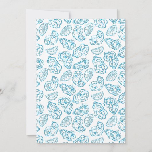 Oyster verlovingsfeest uitnodiging (Achterkant)