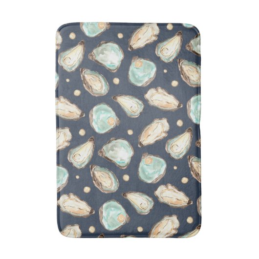 Oyster voor kustWaterverf en patroonpatroon Badmat (Voorkant Verticaal)