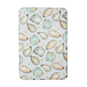 Oyster voor kustWaterverf en patroonpatroon Badmat (Voorkant Verticaal)
