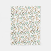 Oyster voor kustWaterverf en patroonpatroon Fleece Deken (Voorkant)