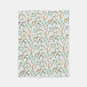 Oyster voor kustWaterverf en patroonpatroon Fleece Deken (Voorkant)