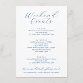 Oyster Wedding Weekend Evenementen Blauwe Waterver Informatiekaartje (Voorkant)