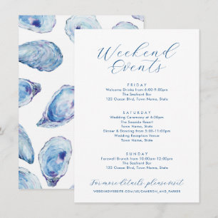 Oyster Wedding Weekend Evenementen Blauwe Waterver Informatiekaartje