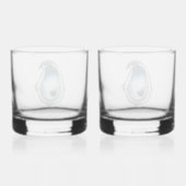 Oyster Whiskey Glas - 2 set (Achterkant)