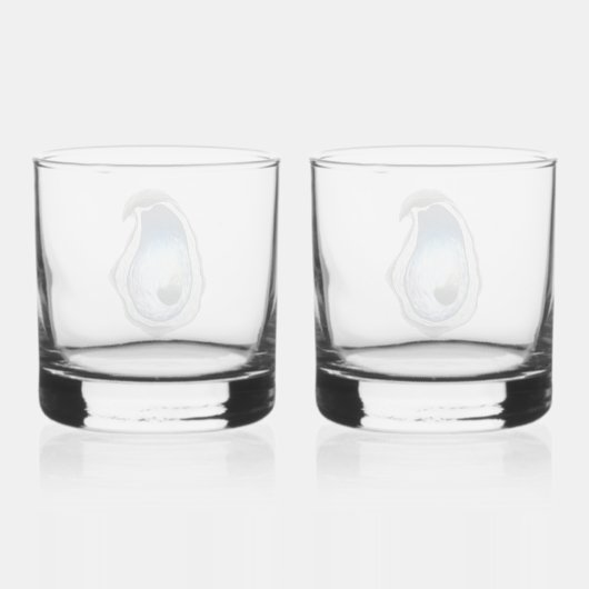 Oyster Whiskey Glas - 2 set (Achterkant)