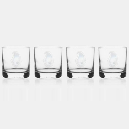 Oyster Whiskey Glas - 4 set (Achterkant)