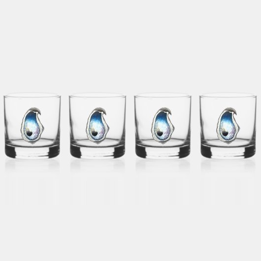 Oyster Whiskey Glas - 4 set (Voorkant)